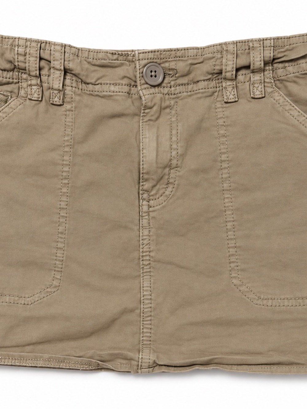 Garage Khaki Utility Mini Skirt XS Beige Cargo Style